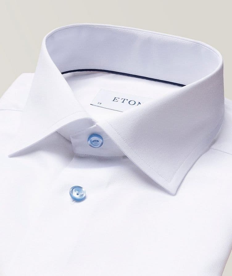 Slim-Fit Twill Shirt with Blue details image 2