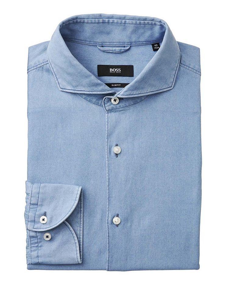 Chemise habillée en toile chambray de coupe amincie image 0