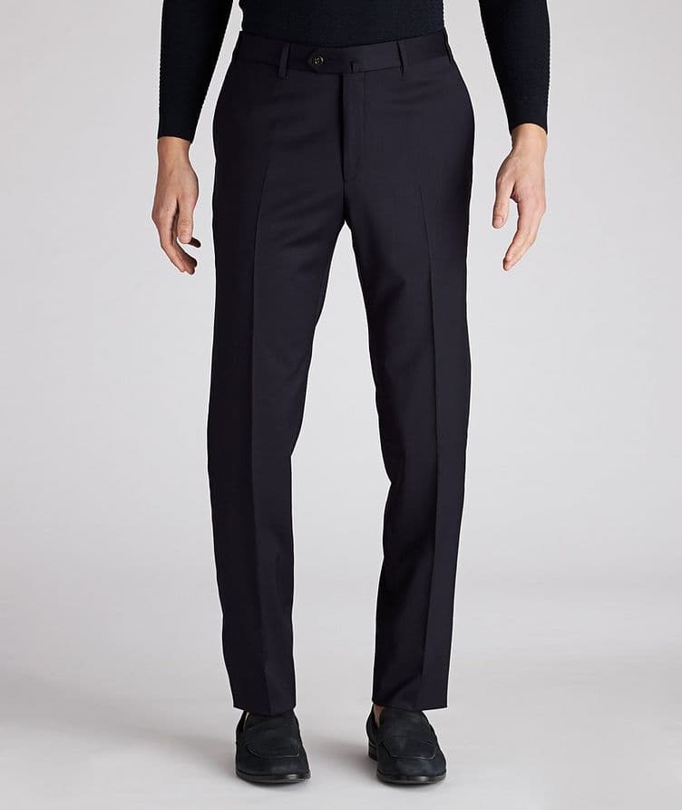 Pantalon habillé en laine de coupe contemporaine image 0