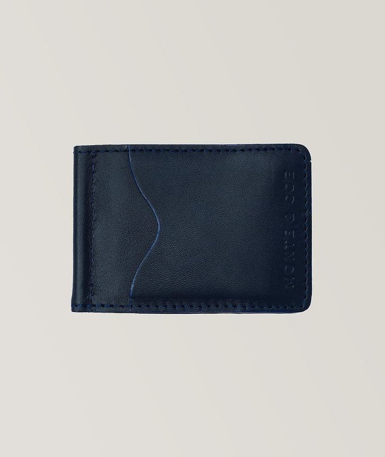 Slim Leather Wallet With Money Clip image 0