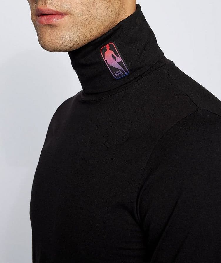 BOSS X NBA Logo Stretch-Cotton Turtleneck image 3