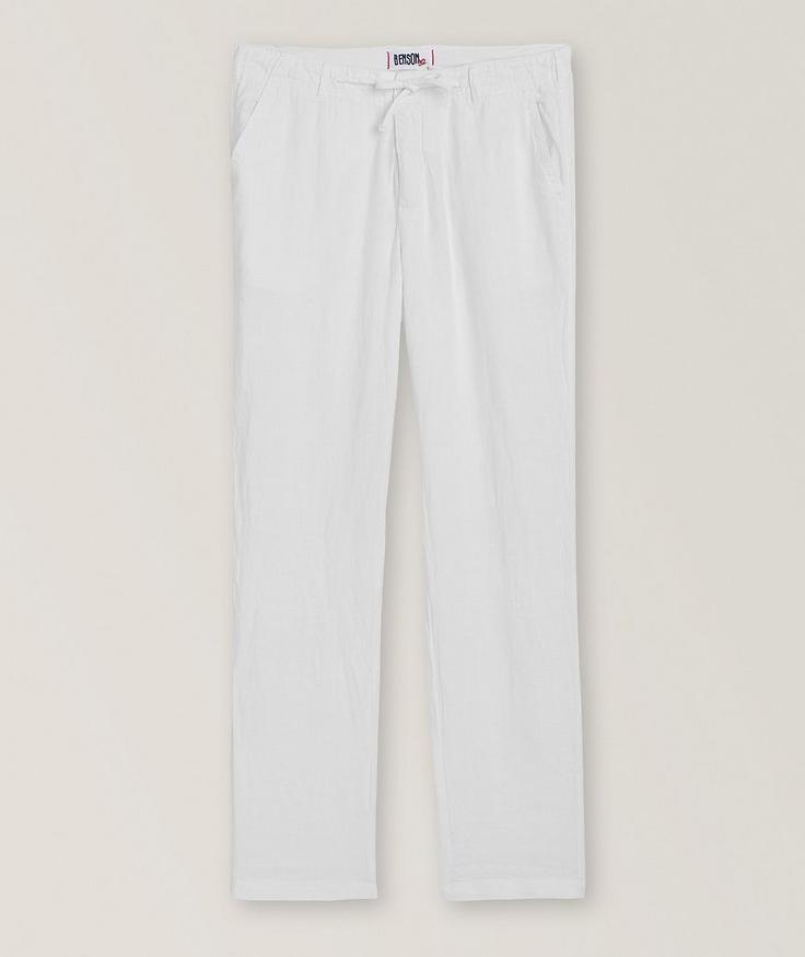 Benson Contemporary Fit Garment Dyed Linen Pants