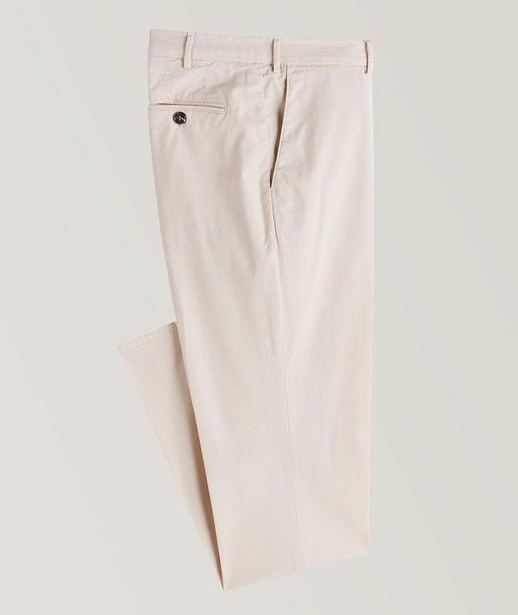 Brunello Cucinelli Chino en coton extensible de coupe amincie