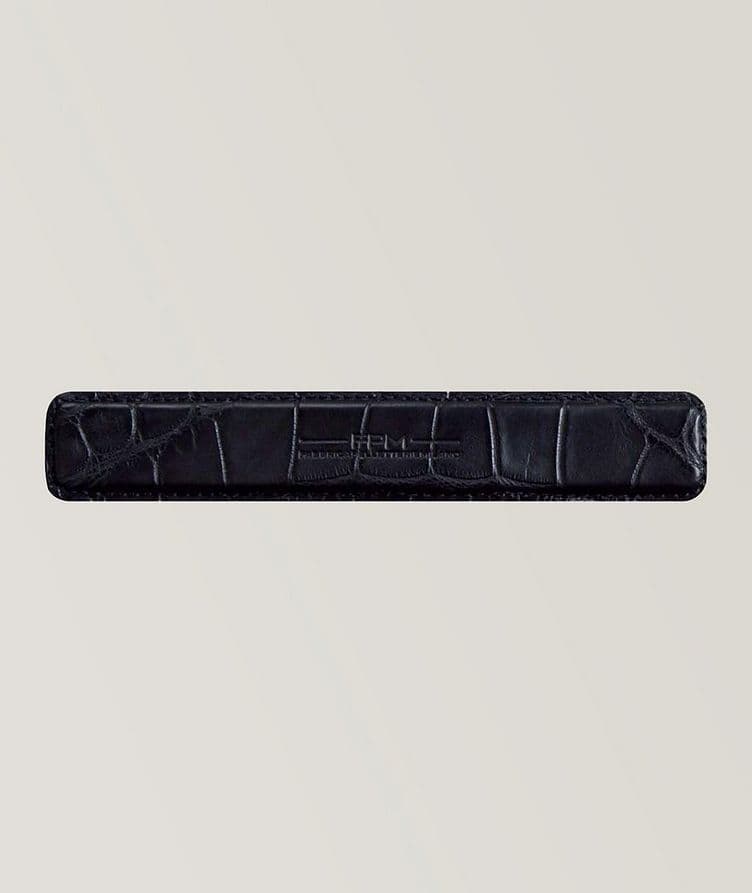 Leather Alligator Luggage Handle image 0