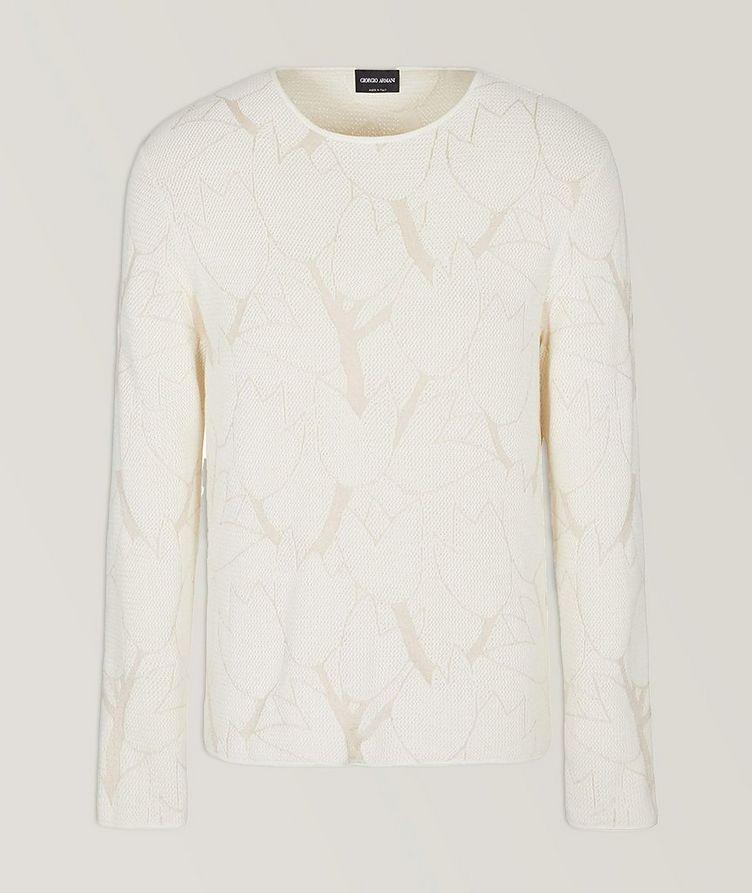 Cotton, Wool-Blend Floral Sweater image 0