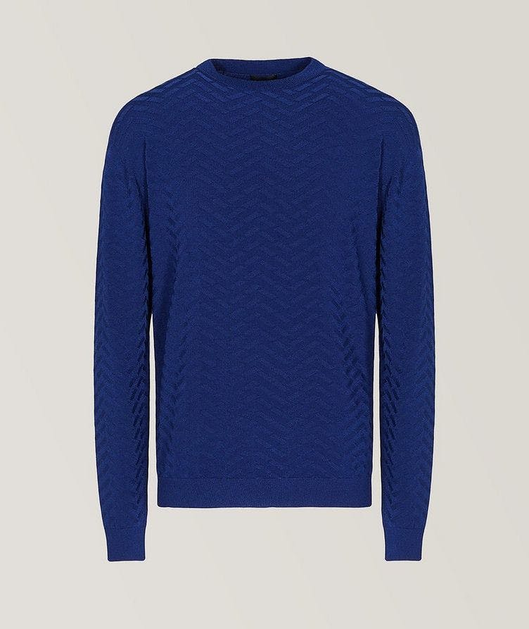 Chevron Motif Crewneck Sweater image 0