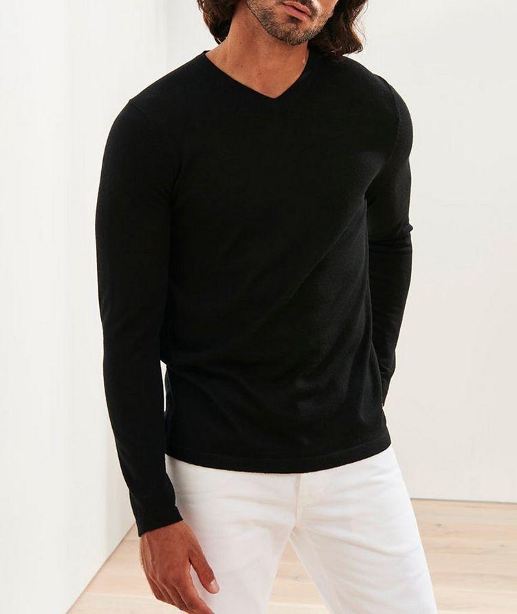 Extra-Fine Merino Wool V-Neck Sweater image 1