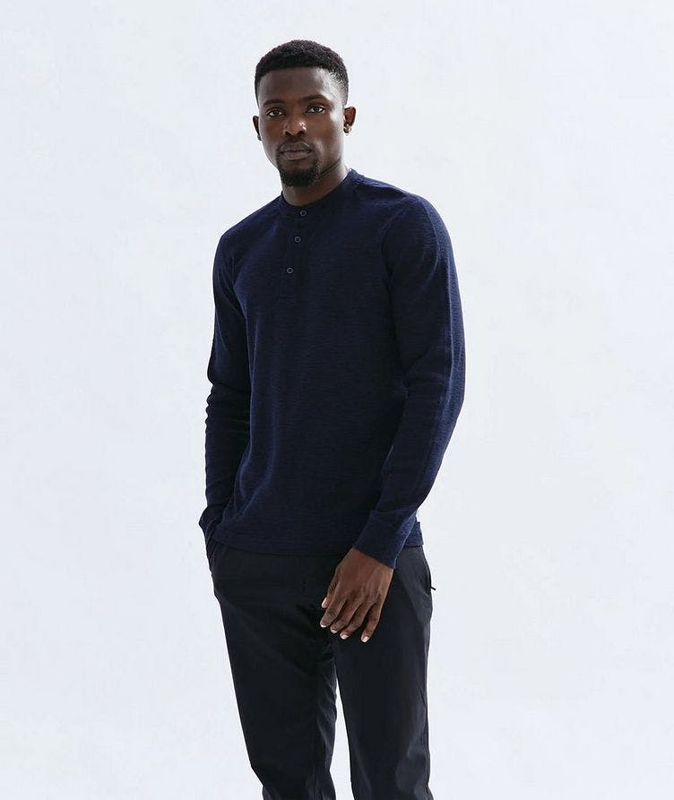 Cotton Slub Long Sleeve Henley  image 1