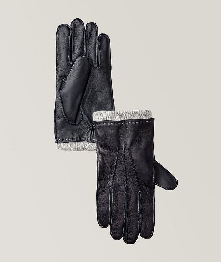 Gants en cuir nappa et en cachemire image 0