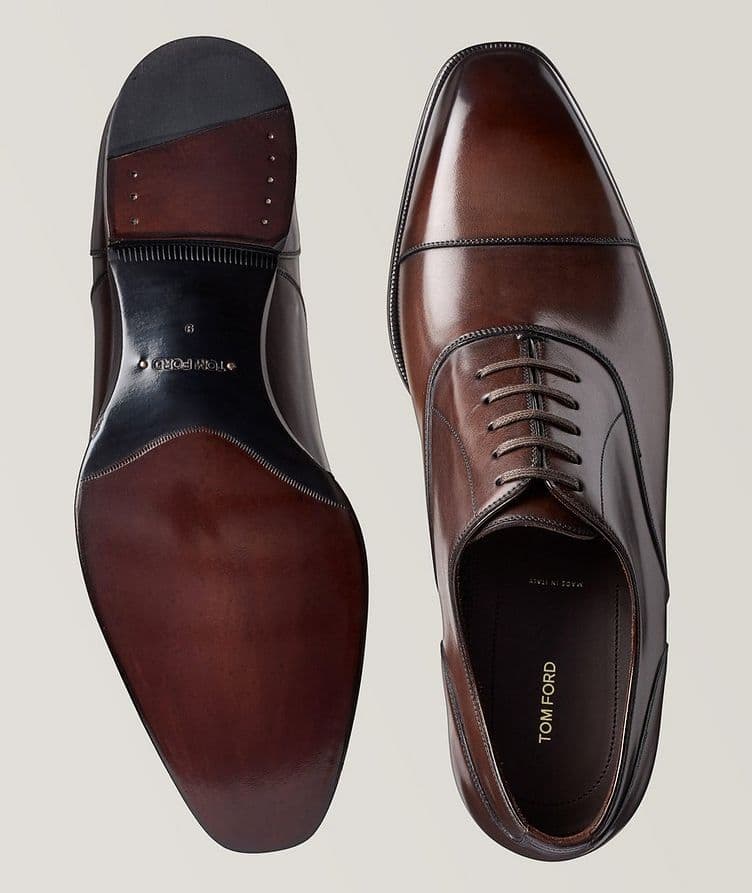 Leather Cap-Toe Oxfords image 2