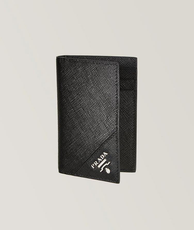 Saffiano Leather Emblem Bifold Wallet image 0