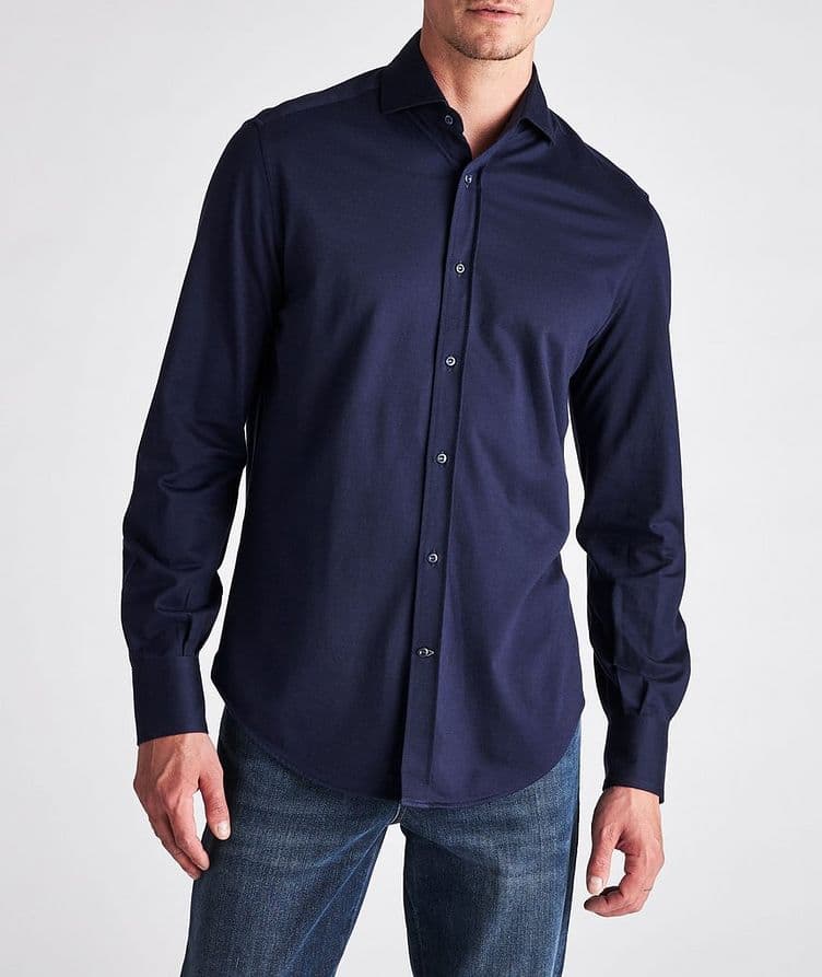 Chemise décontractée en coton piqué image 1