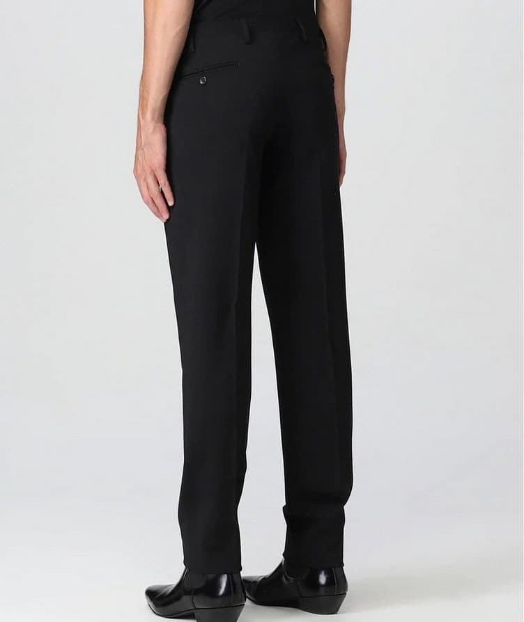 Virgin Wool Plain Front Trousers image 1