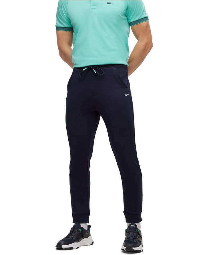 Pantalon sport en mélange de coton avec logo image 1