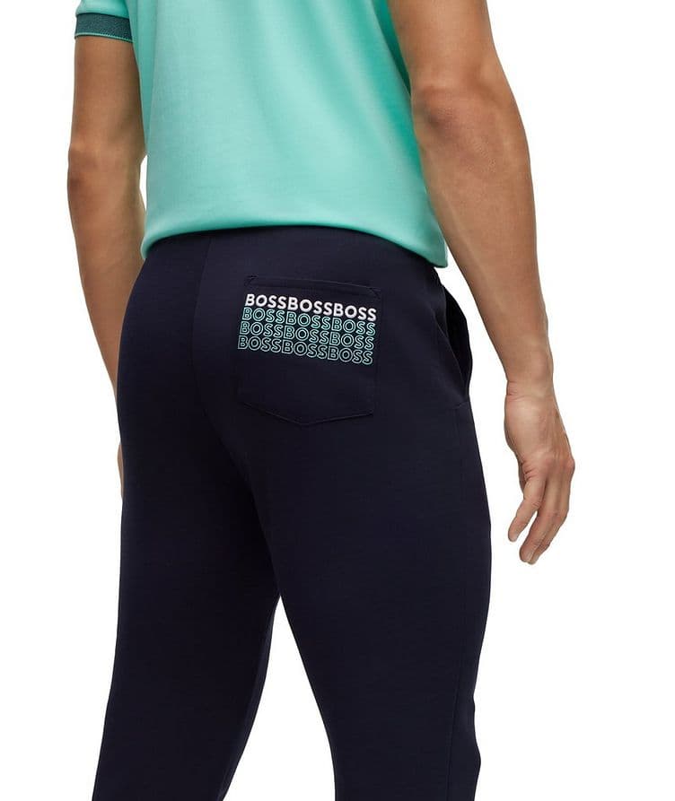 Pantalon sport en mélange de coton avec logo image 3