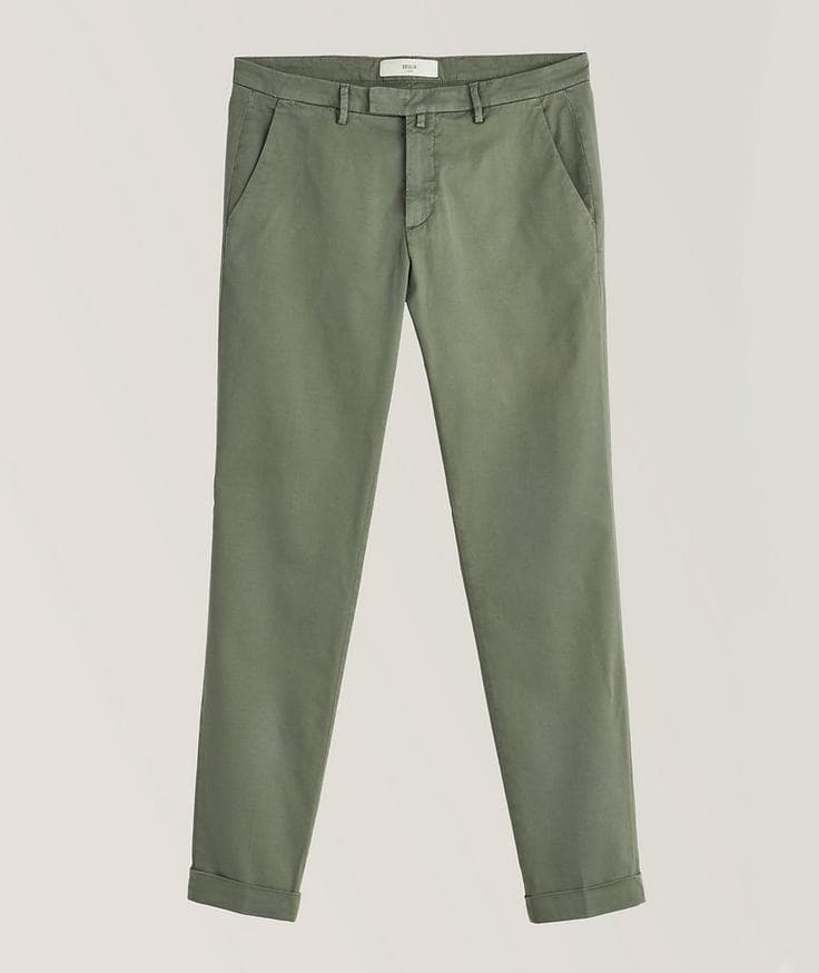 Briglia Slim Fit Cotton-Stretch Pants