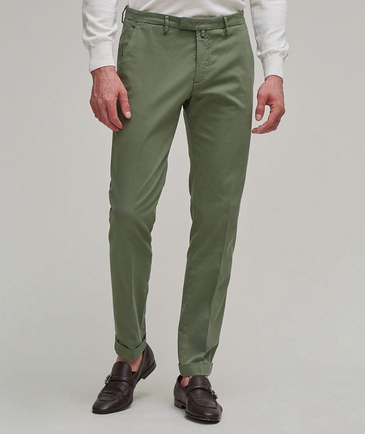 Slim Fit Cotton-Stretch Pants image 1