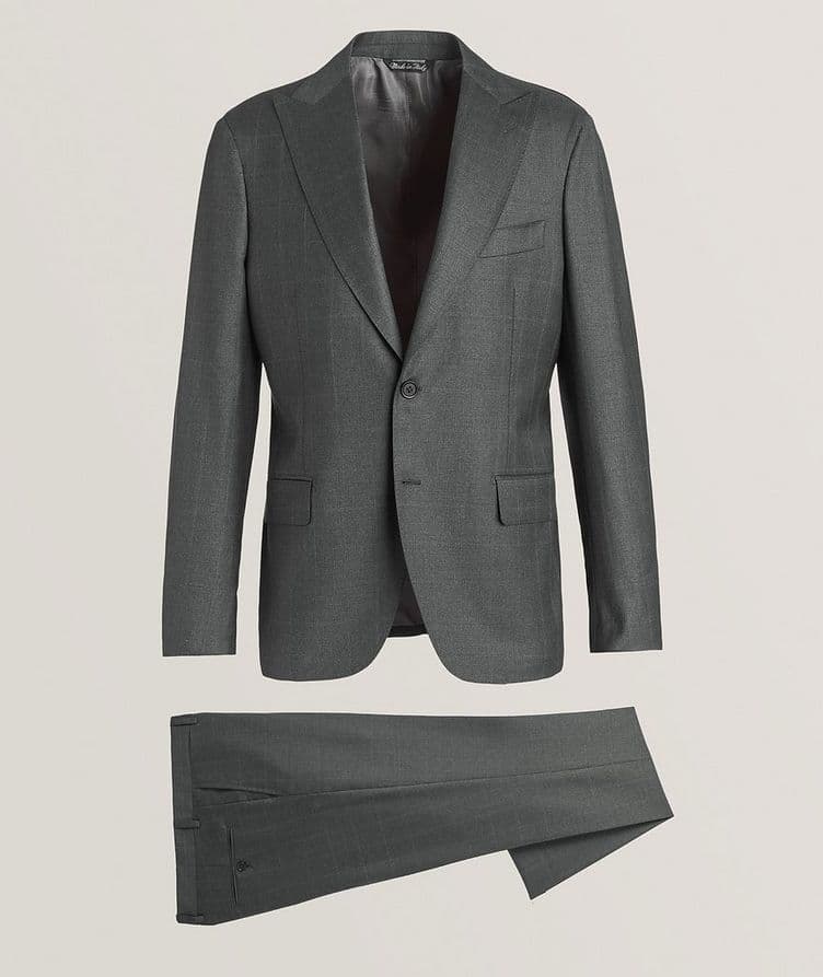 Tonal Windowpane Wool Suit image 0