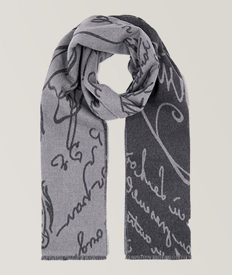 Wool Jacquard Scritto Scarf image 1