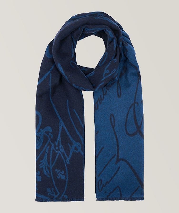 Wool Jacquard Scritto Scarf image 1