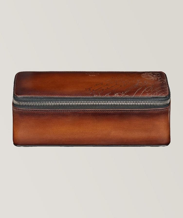 Scritto Leather 3 Watch Case image 1