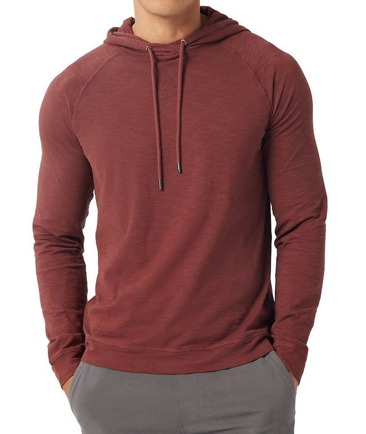 Long-Sleeve Soft Slub Hooded Sweater image 2