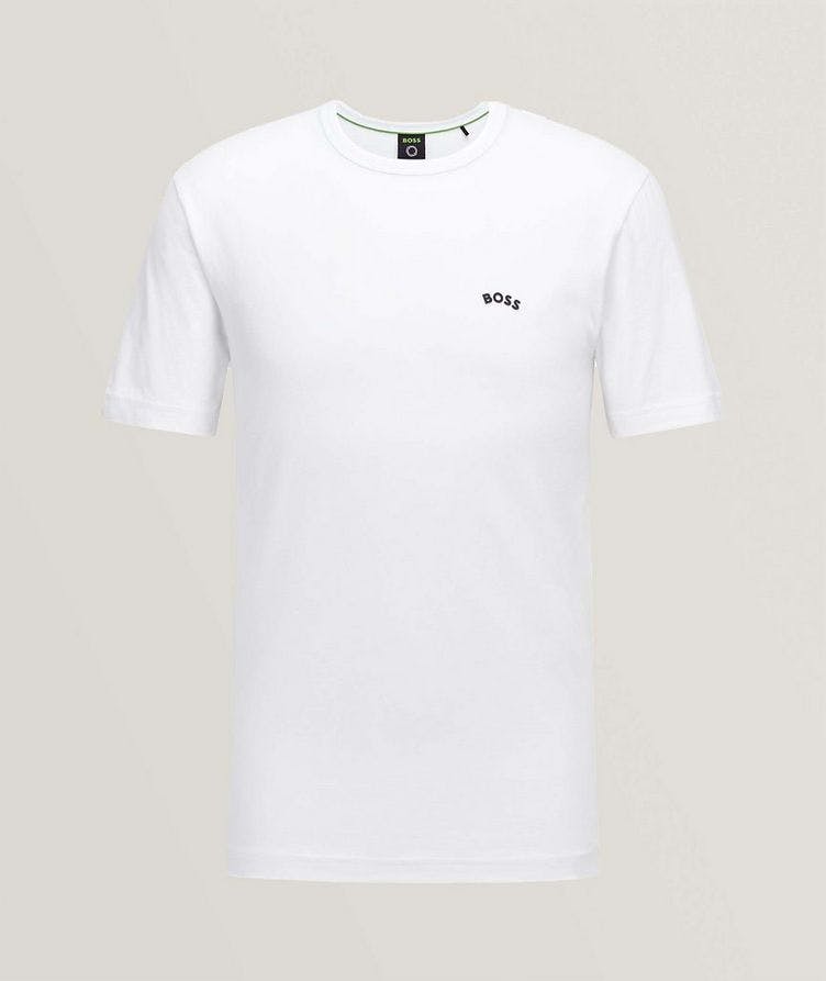 Contrast Curved Logo Cotton T-Shirt image 0