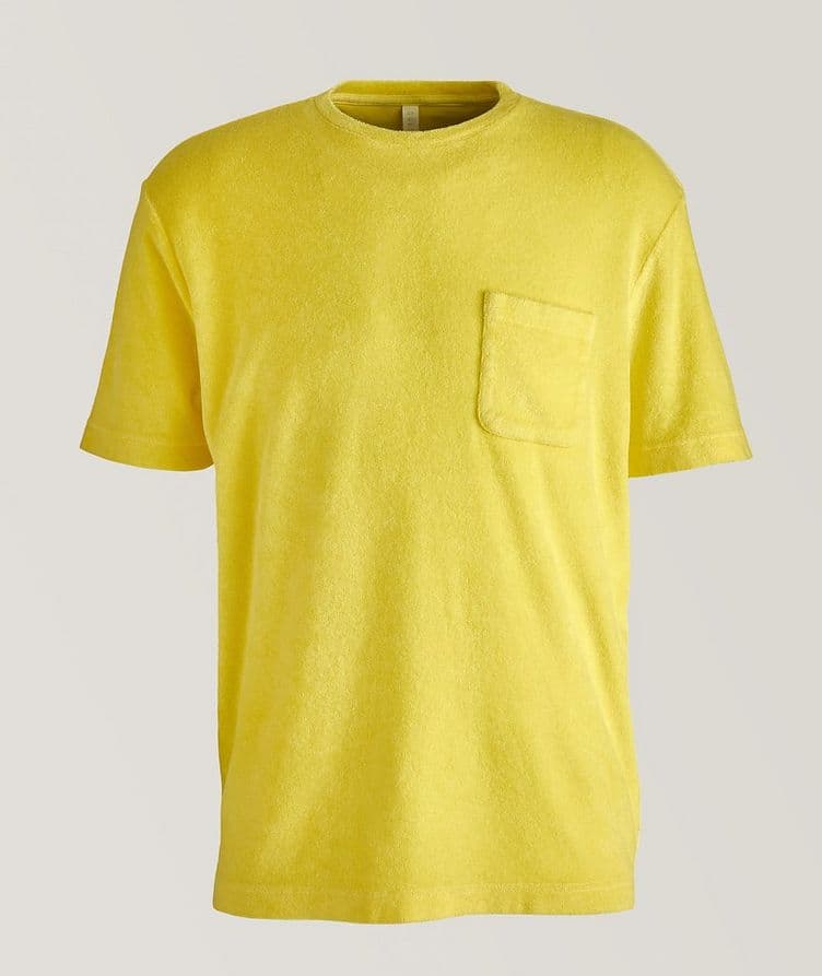 Patch Pocket Terry Cotton Crewneck T-Shirt image 0