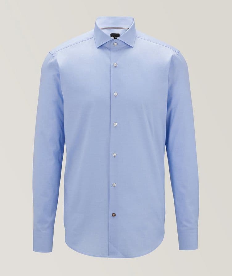 Regular-Fit Stretch-Twill Dress Shirt image 0