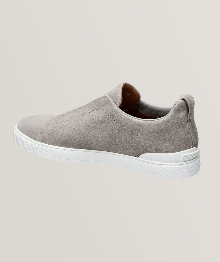 Triple Stitch Suede Slip-On Sneakers image 1