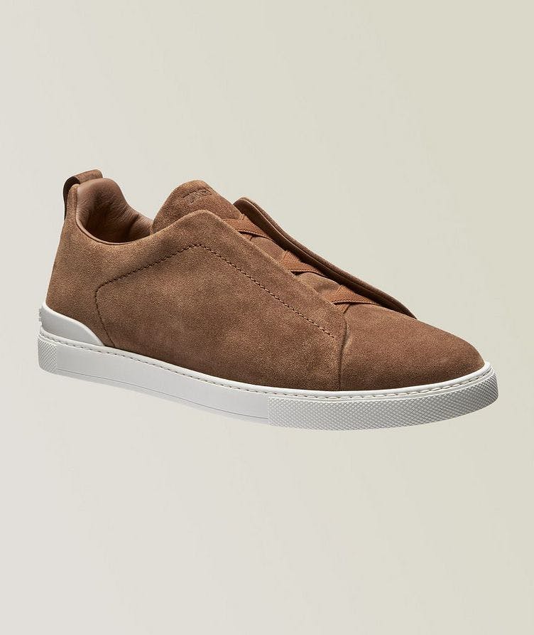 Triple Stitch Suede Slip-On Sneakers image 0