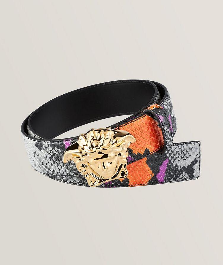 Snake Skin Print Leather Belt image 0