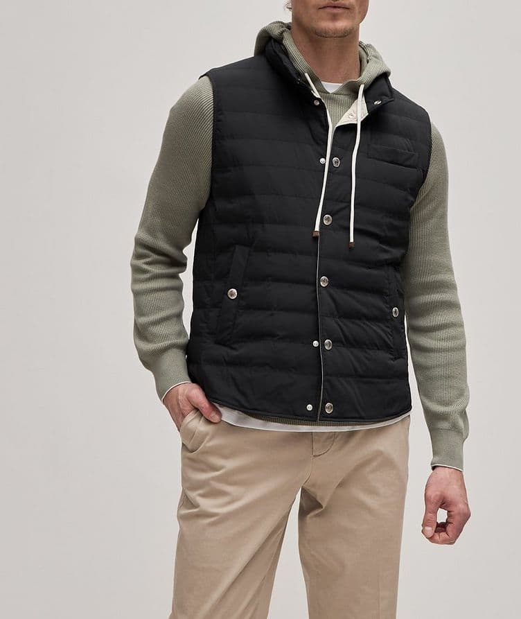 Water-Repellent Nylon Down Quilted Vest image 2