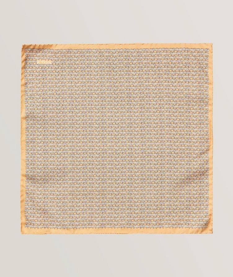 Umbrella Pattern Silk Pocket Square image 0