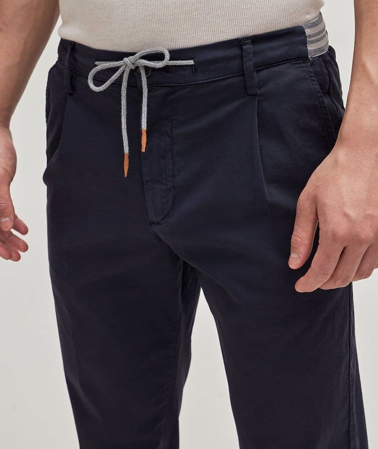 Drawstring Stretch-Cotton Pants image 4