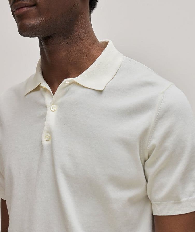 Solid Cotton Knit Polo image 4