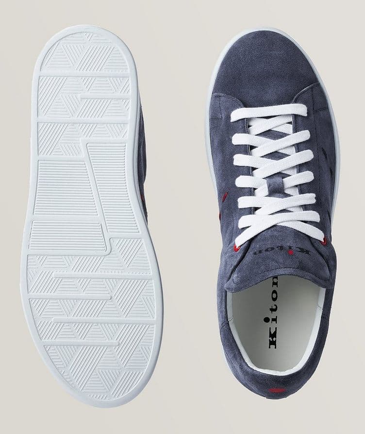 Suede Pick Stitch Sneakers image 2