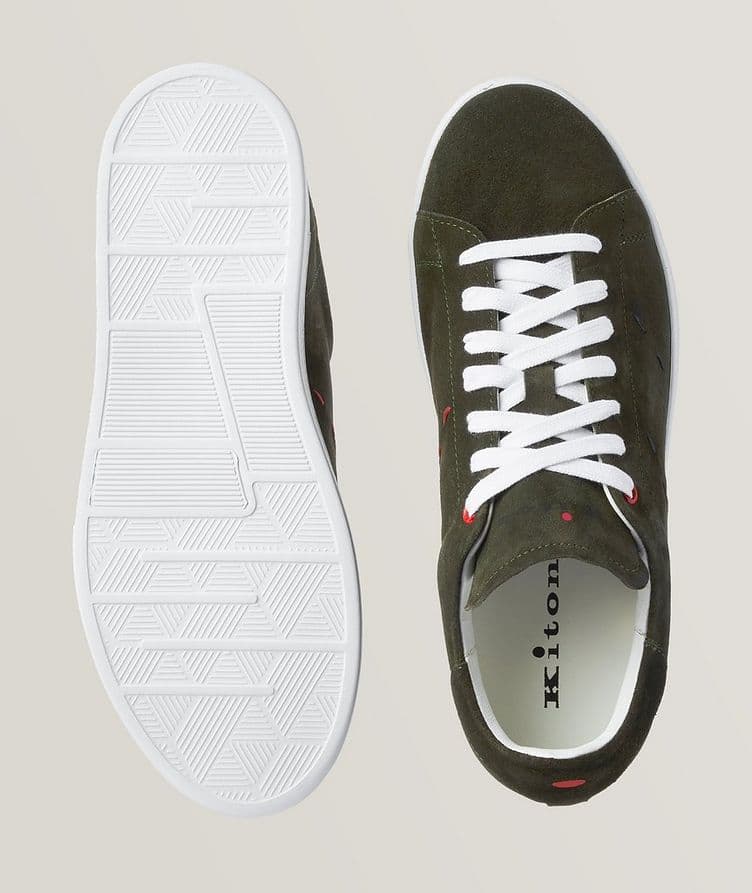 Suede Pick Stitch Sneakers image 2