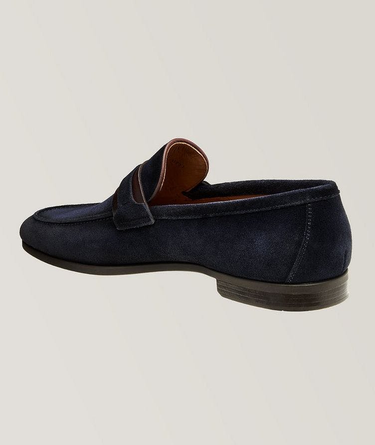 Leather Trim Banded Velvet Loafer image 1