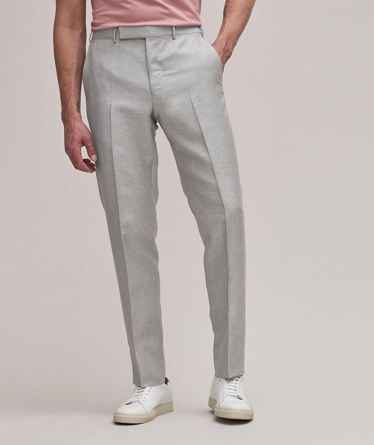 Sartorial Wool-Linen Slim Fit Dress Pants image 1