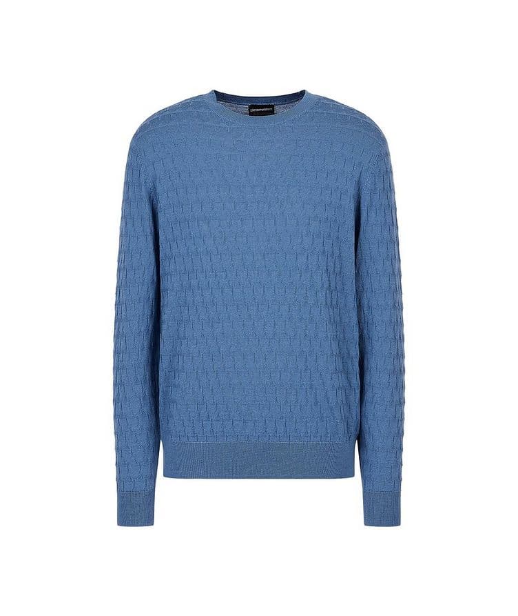 Virgin-Wool Jumper with Geometric Jacquard Motif image 0