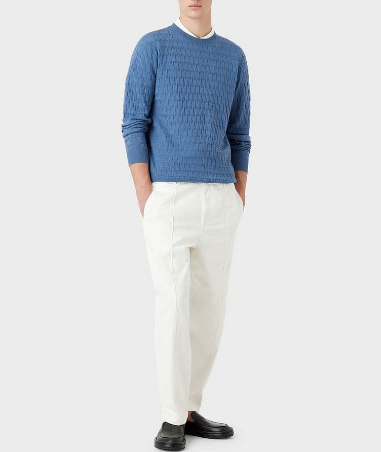 Virgin-Wool Jumper with Geometric Jacquard Motif image 3