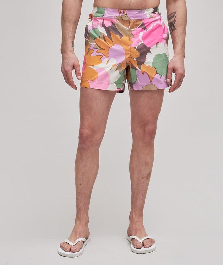 Slim Fit Daisy Swim Shorts image 1