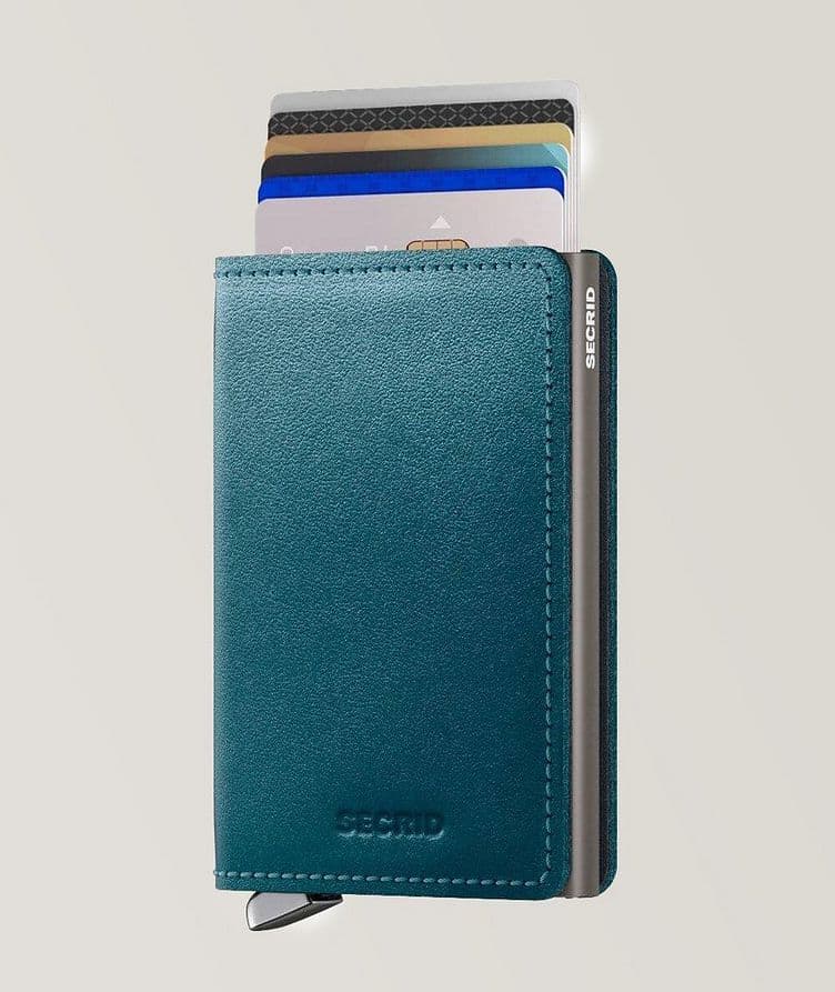 Vegetable Tanned Leather Slim Wallet image 4