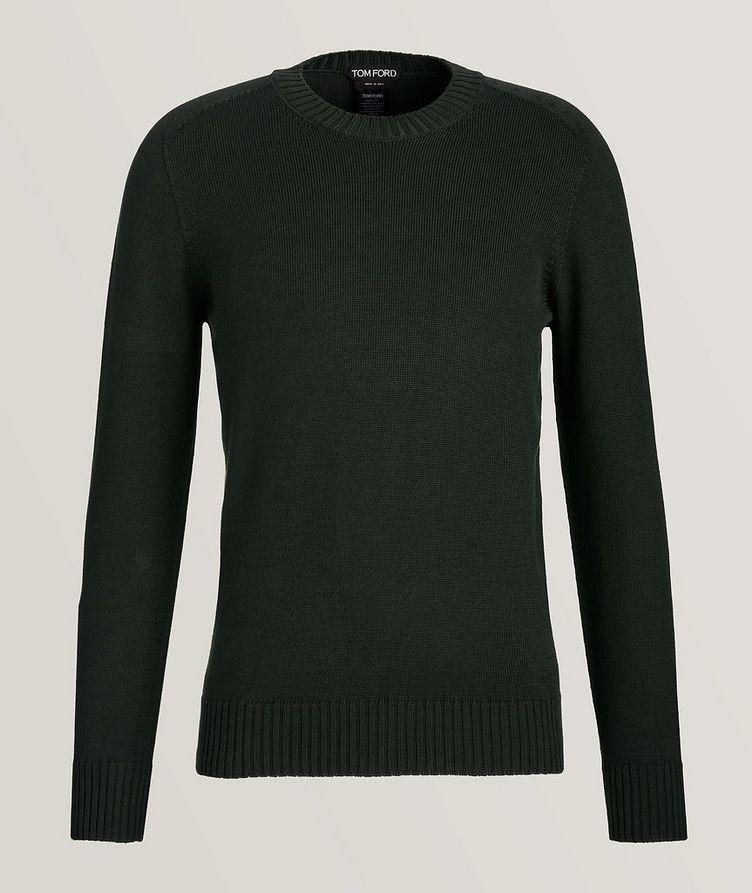 Cotton-Silk Knit Crewneck Sweater image 0