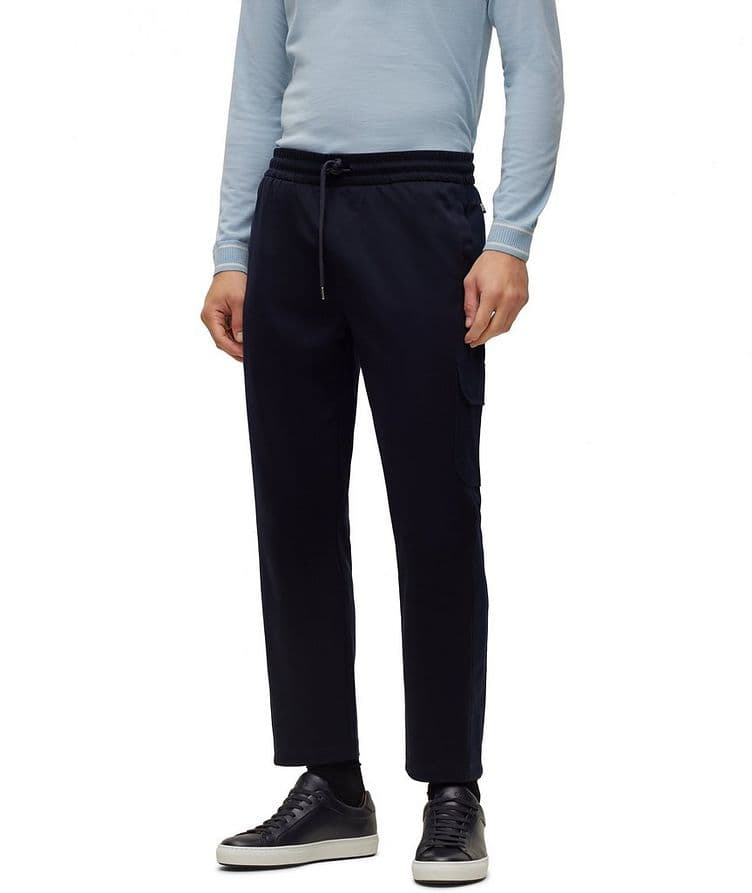 Tonal-Panel Cotton-Blend Tracksuit Pants image 1