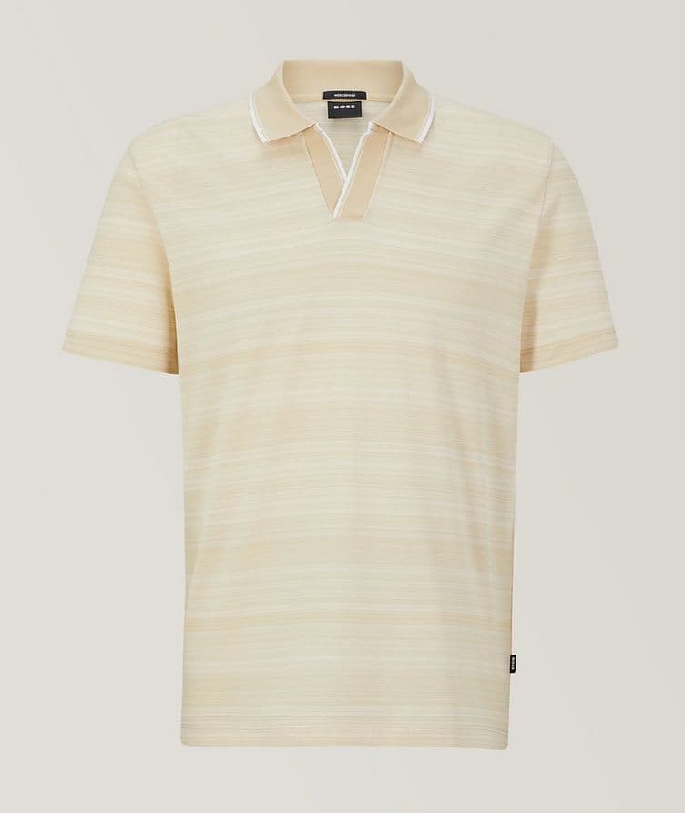 Tonal Jacquard Mercerized Cotton Polo  image 0