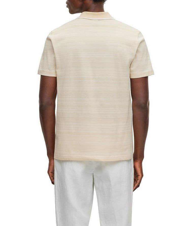 Tonal Jacquard Mercerized Cotton Polo  image 3