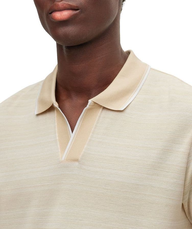 Tonal Jacquard Mercerized Cotton Polo  image 4