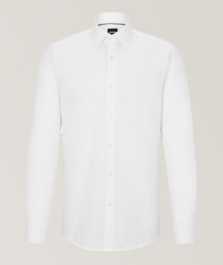 Slim-Fit Jacquard Monogram Cotton Shirt image 0